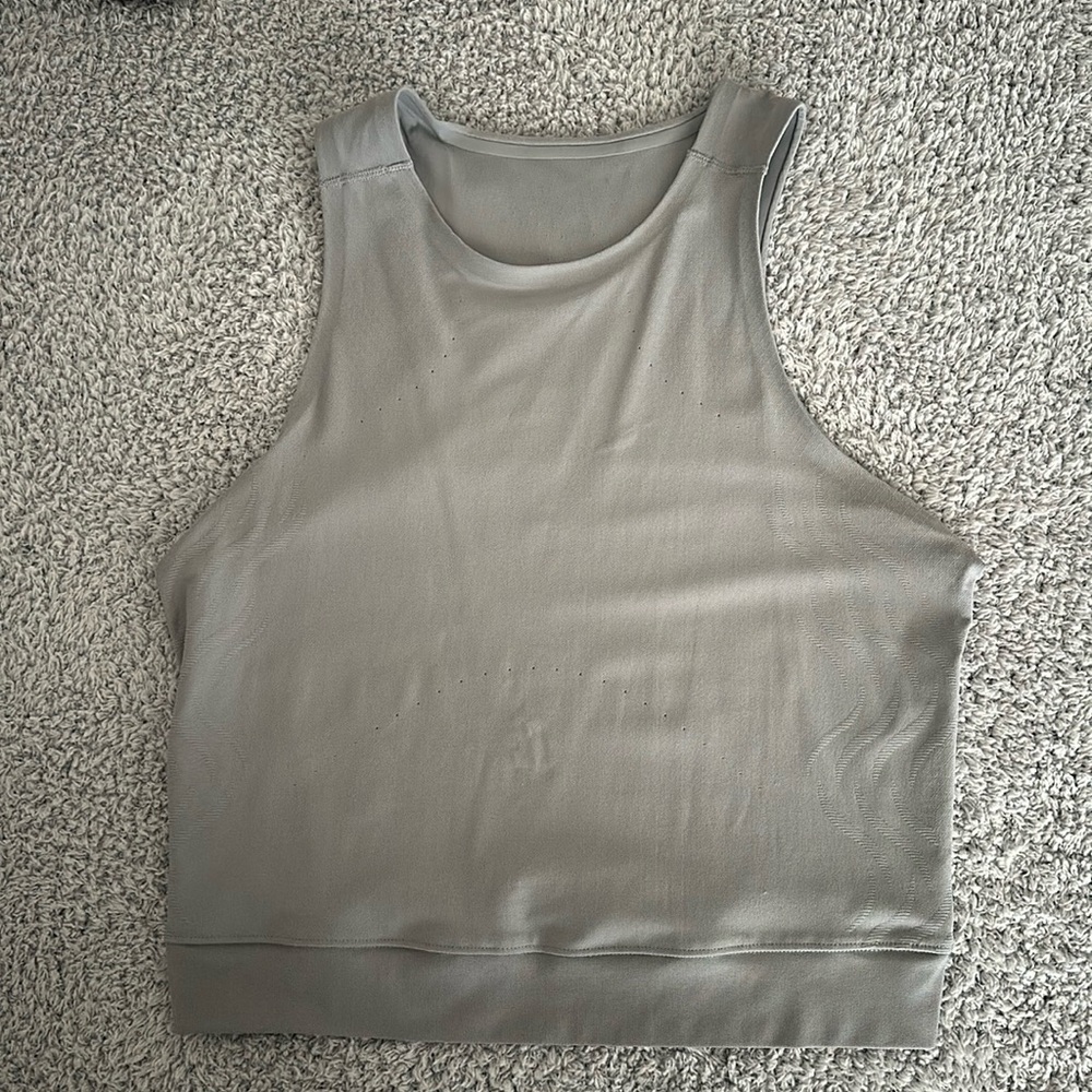 Grey Lululemon Cropped Tank Top